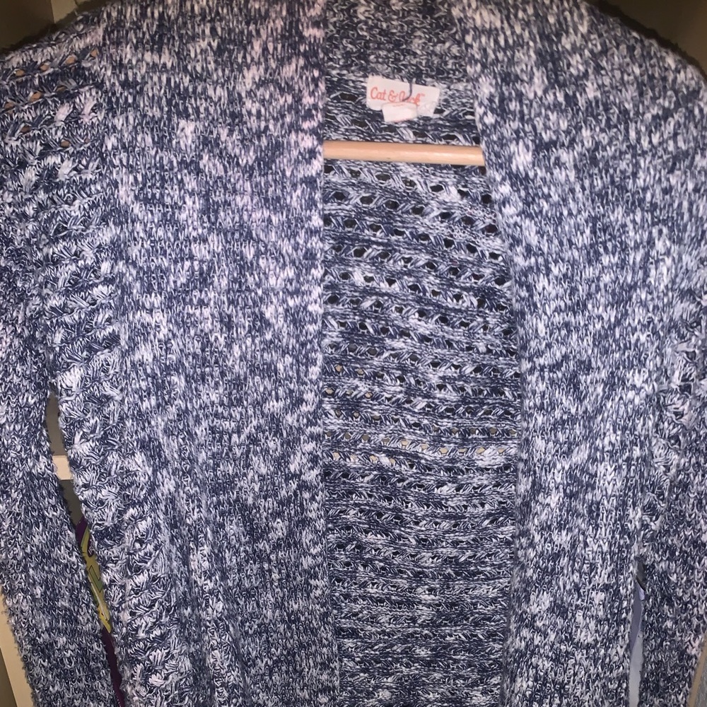 Blue and White cardigan